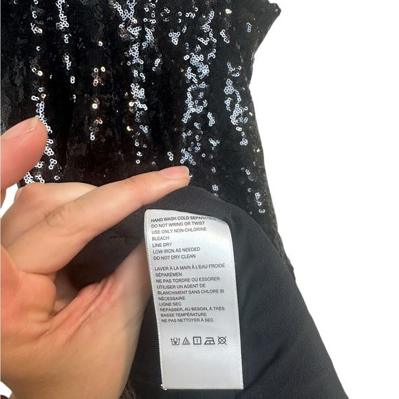 Urban Outfitters | NWT | Black Sequin Mini Dress | Size Small - Picture 4 of 6